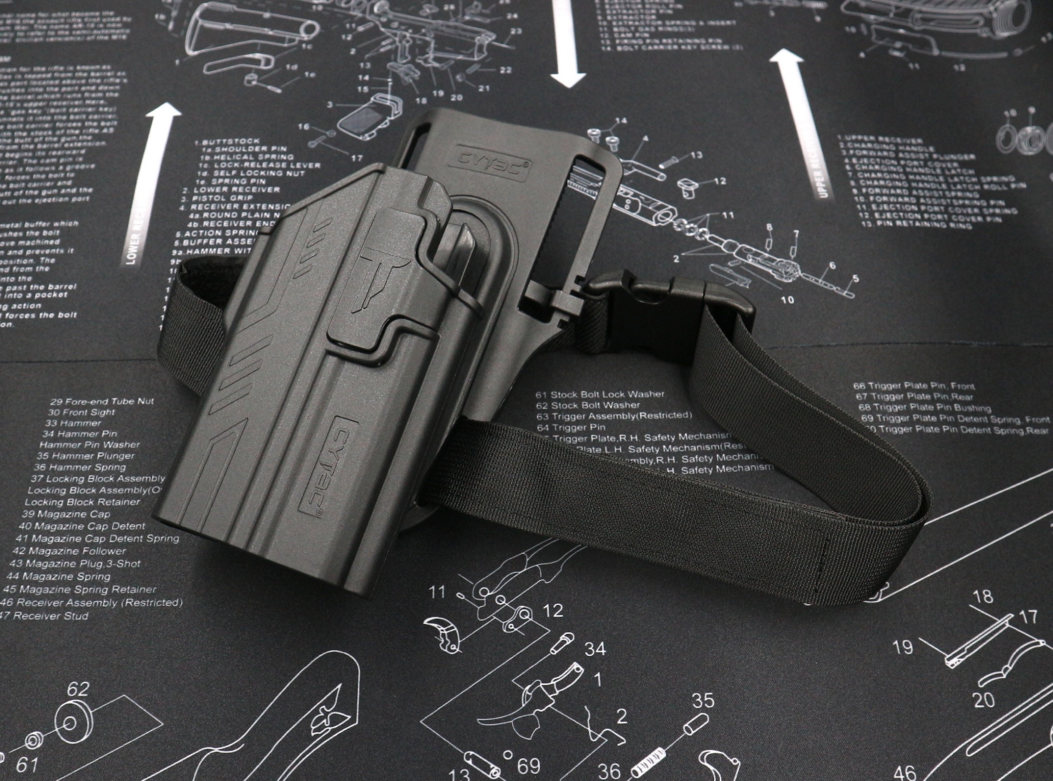 ซองปืน G17 ติดไฟฉาย + เพลทลดต่ำ Cytac (K0980)