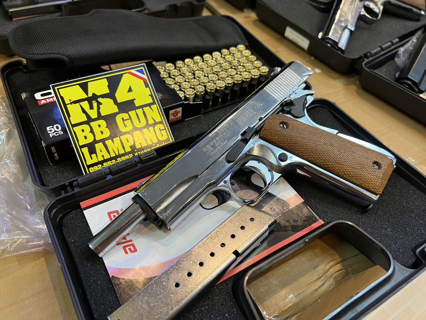 AKSA COLT 1911 ลาย Government สีเงินเงา