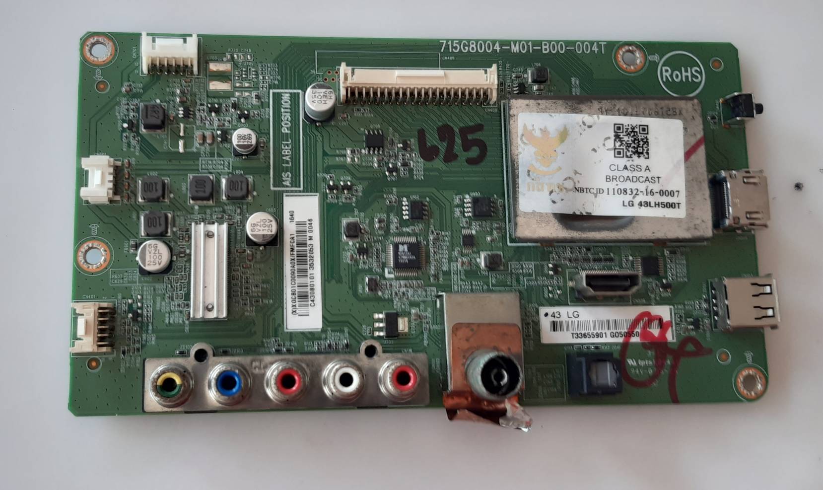 อันที่ 625 LG 43LH500T ซีสเตร็ม 715G8004-M01-B00-004T ดีเทสแล้ว