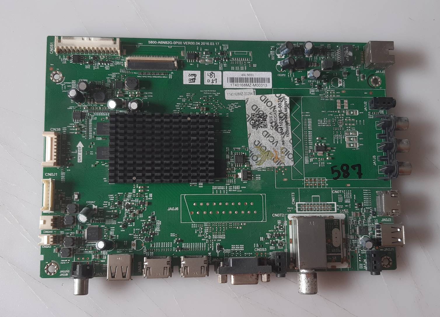 อันที่ 587 TOSHIBA 49L5650VT ซีสเตร็ม 5800-A6N82G-0P00 ดีเทสแล้ว