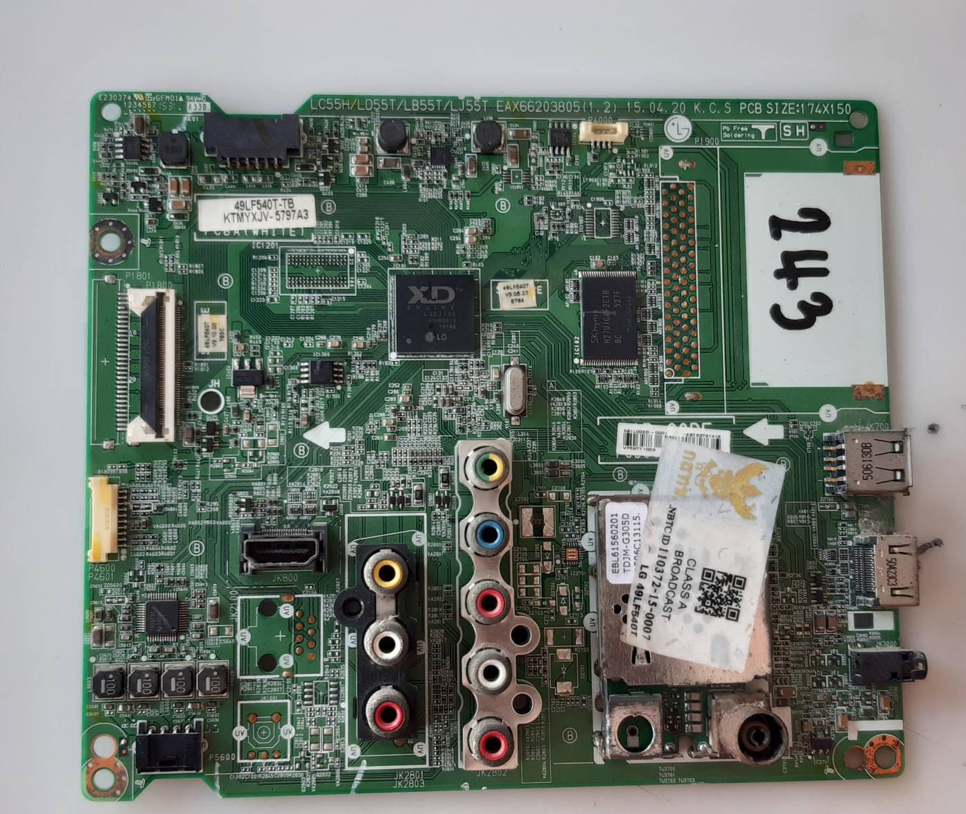 อันที่ 243 LG 49LF540T ซีสเตร็ม EAX66203803 ดีเทสแล้ว