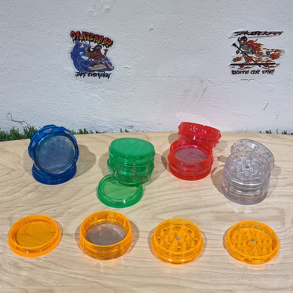 [1002] Plastic Grinder ขนาด 63mm 2 3ชั้น บดเก็บ ที่บดสมุนไพร เครื่องบดสมุนไพร บดกาแฟ ไกเดอร์บด