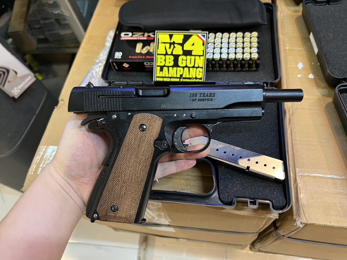 AKSA COLT 1911 ลาย 100 ปี สีดำ
