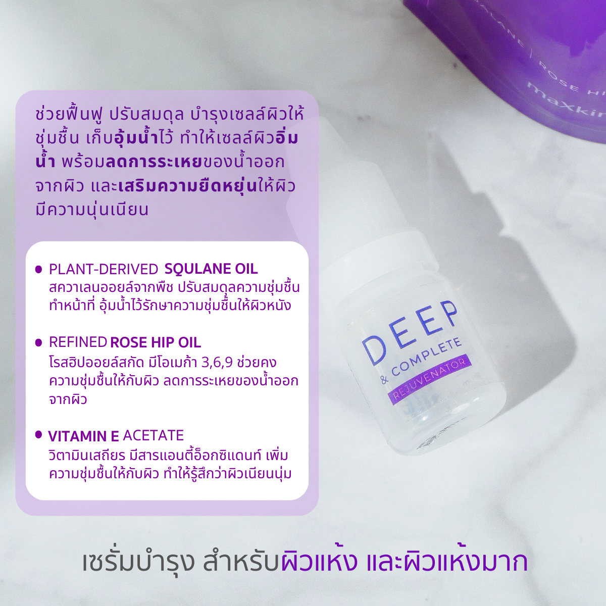 maXkin Deep & Complete Rejuvenator (แม็กสกิน ดีพ แอนด์ คอมพลีท รีจูวีเนเตอร์) ขนาด 4.8 ml.