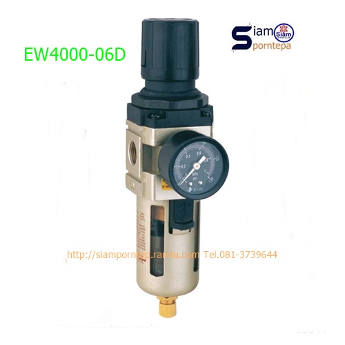 EW4000-06D Filter regulator 1 Unit size 3/4" Auto อัตโนมัติ Pressure 0-10 bar กรอง ระบาย น้ำ ฝุ่น ส่งฟรีทั่วประเทศ
