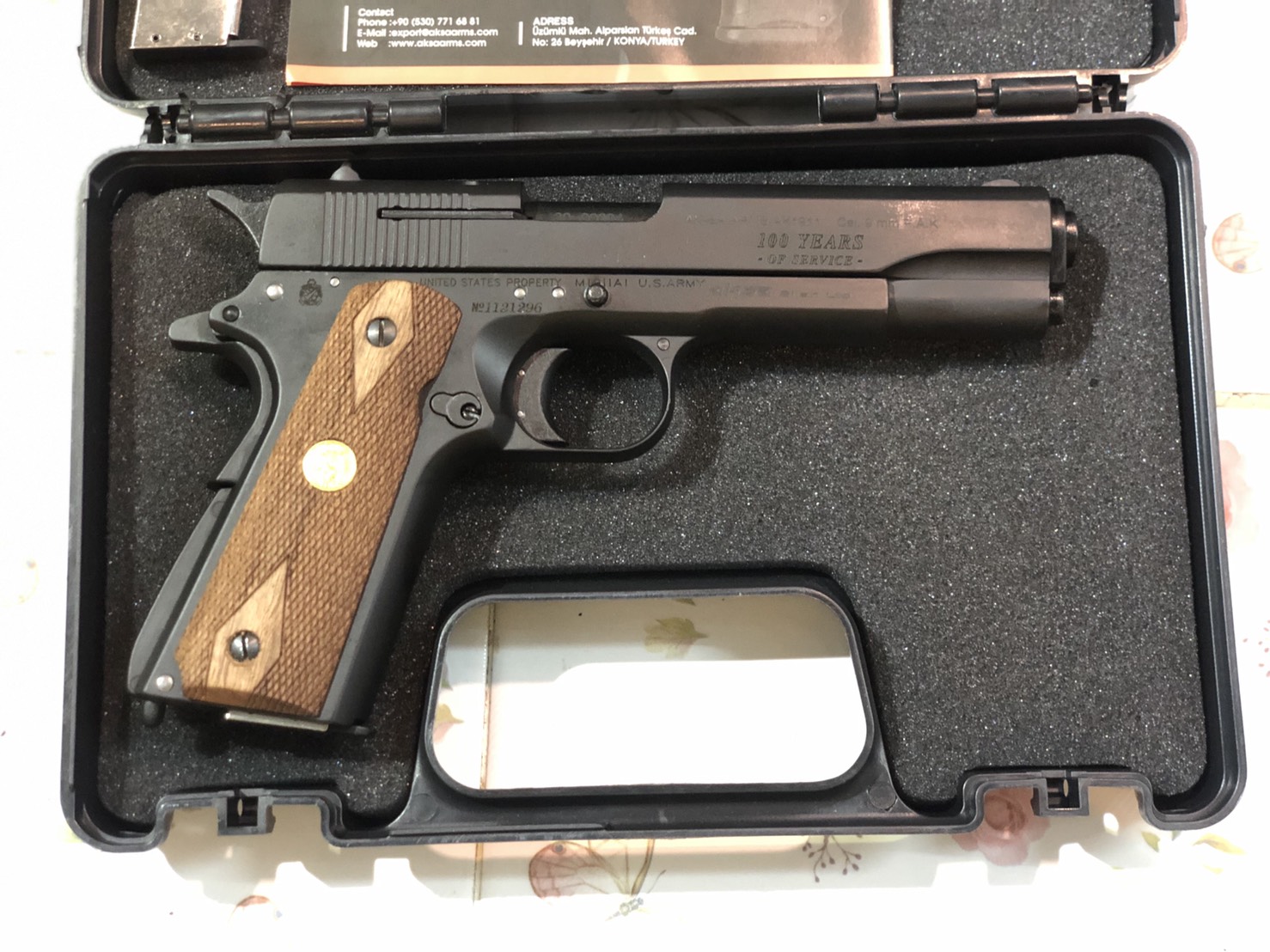 AKSA COLT 1911 ลาย 100 ปี สีดำ