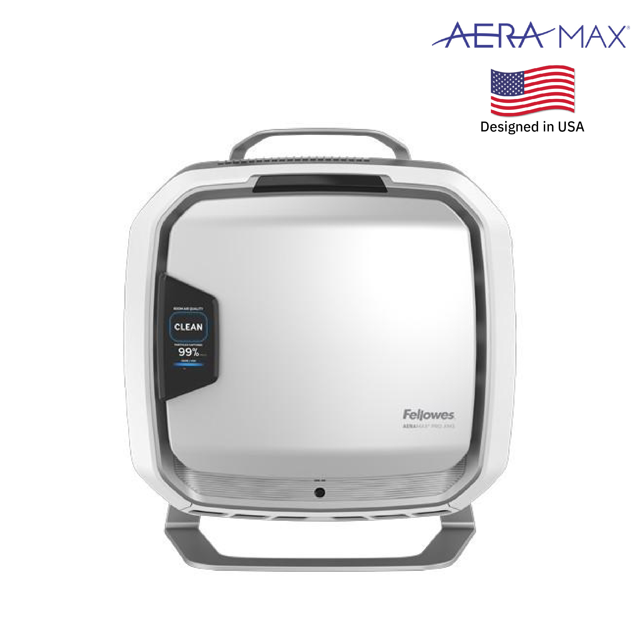เครื่องฟอกอากาศ PRO AM3S PC (มีจอแสดงเปอร์เซ็นต์คุณภาพอากาศและมีขาตั้งพื้น) ยี่ห้อ Aeramax Fellowes (USA)