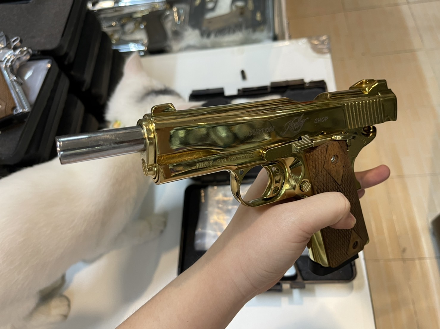 KUZEY M1911 ลาย KIMBER SHOP ลำกล้อง 5" สีทอง