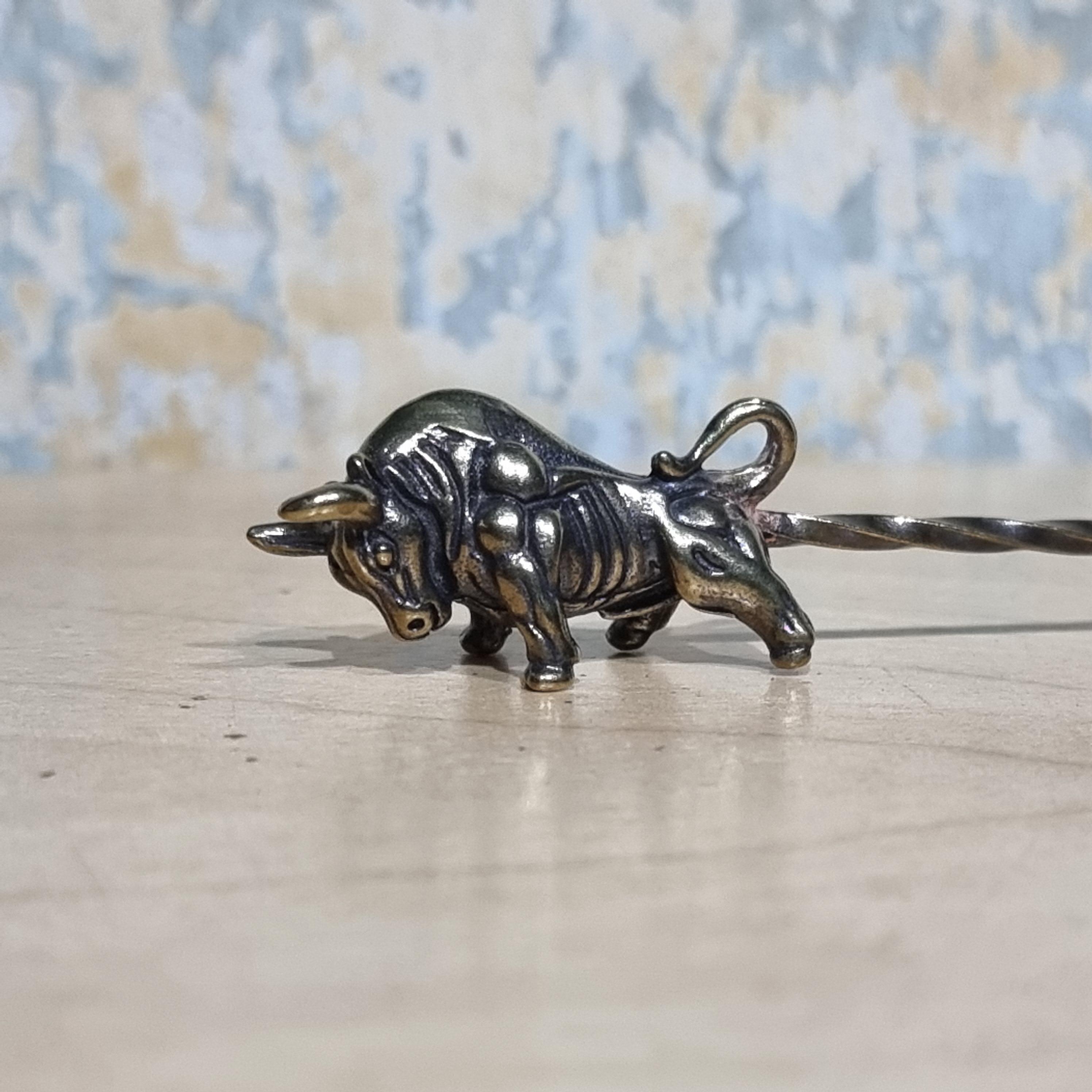 [1007] ไม้แยงทองเหลือง 12cm ลาย Vintage เข็มเกลียว cigar pass accessories smoking set