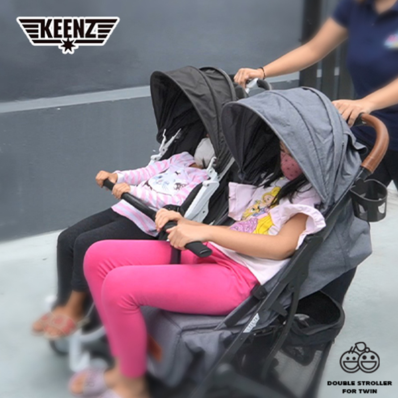 Keenz - Twin Stroller Adapter 3 ชิ้น (ที่เชื่อมต่อรถเข็น 2 คันทำรถเข็นแฝด/รถเข็นพี่น้อง) ใช้ได้กับทุกรุ่นที่ใกล้เคียง