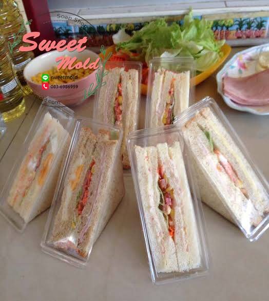กล่องแซนวิช 14.5x6 cm. 100ชิ้น รหัสสินค้า: 005677