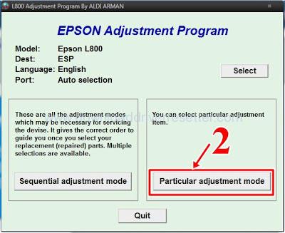 โปรแกรมเคลียร์ซับหมึก Epson Adjustment Resetter