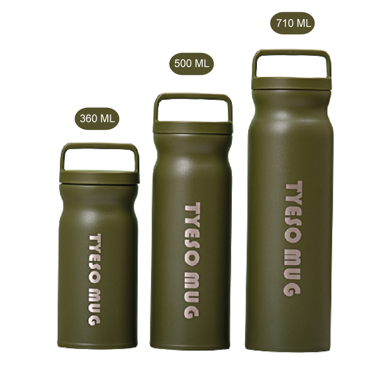กระบอกน้ำสุญญากาศ มีหูถือ Tyeso 360, 500, 710 ml.