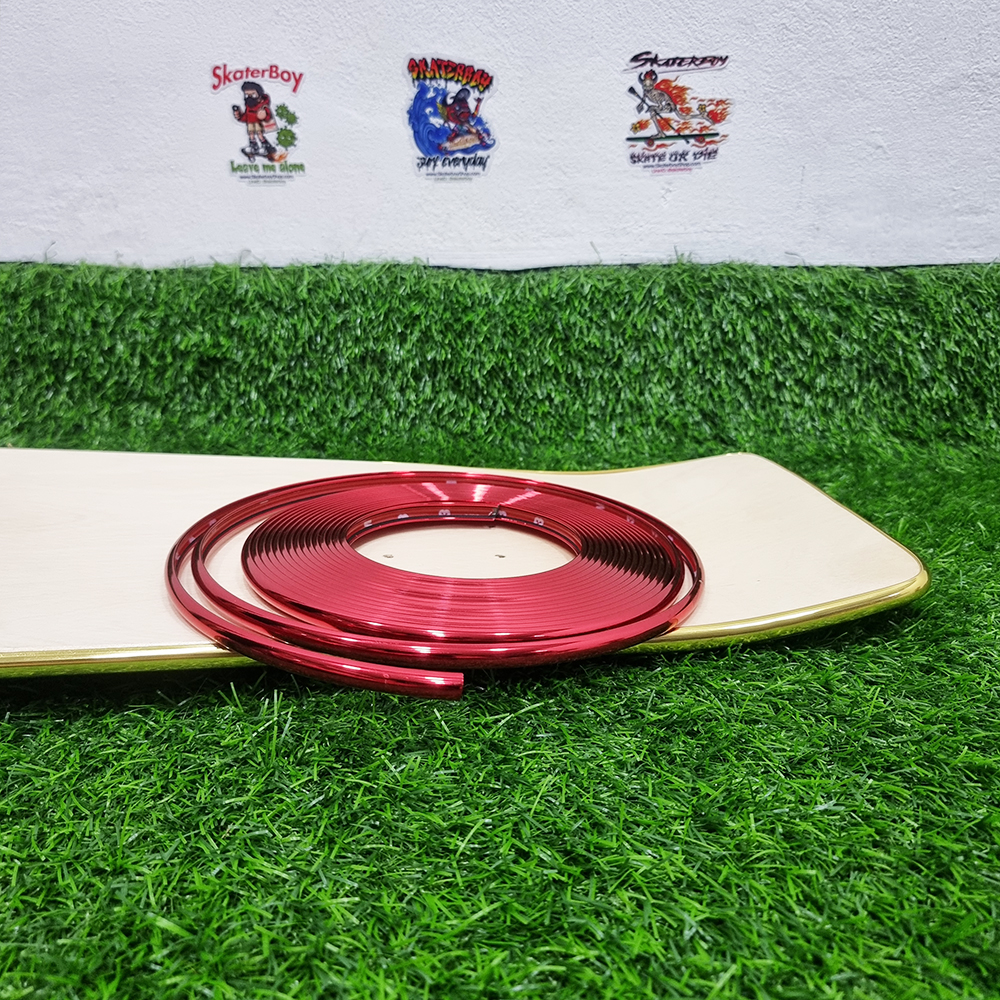 [0302][ลด50%] ขอบยางกันกระแทก สเก็ตบอร์ด สีโครเมียม สีโลหะ ทุก2เมตร Free เทปใสกันน้ำ1ชิ้น Primer2ชิ้น