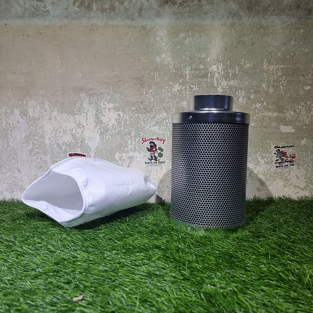 [1001] ชุดระบายความร้อน 4นิ้ว ตู้ปลูกต้นไม้ พัดลม ท่อลมดูดอากาศ กรองกลิ่นคาร์บอน ปรับความแรงได้