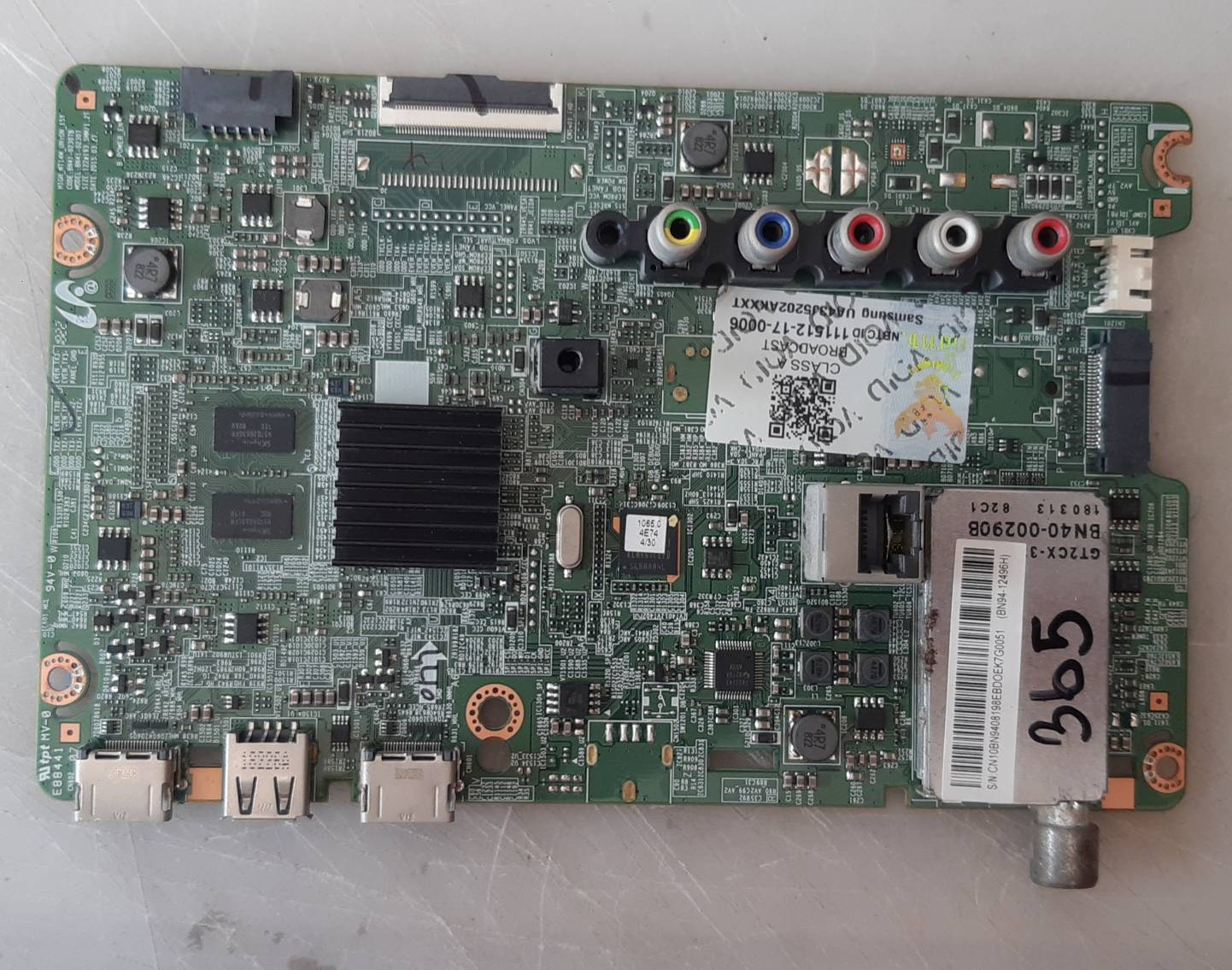 อันที่ 365 Samsung UN43J5202AK ซีสเตร็ม BN41-02307B ดีเทสแล้ว