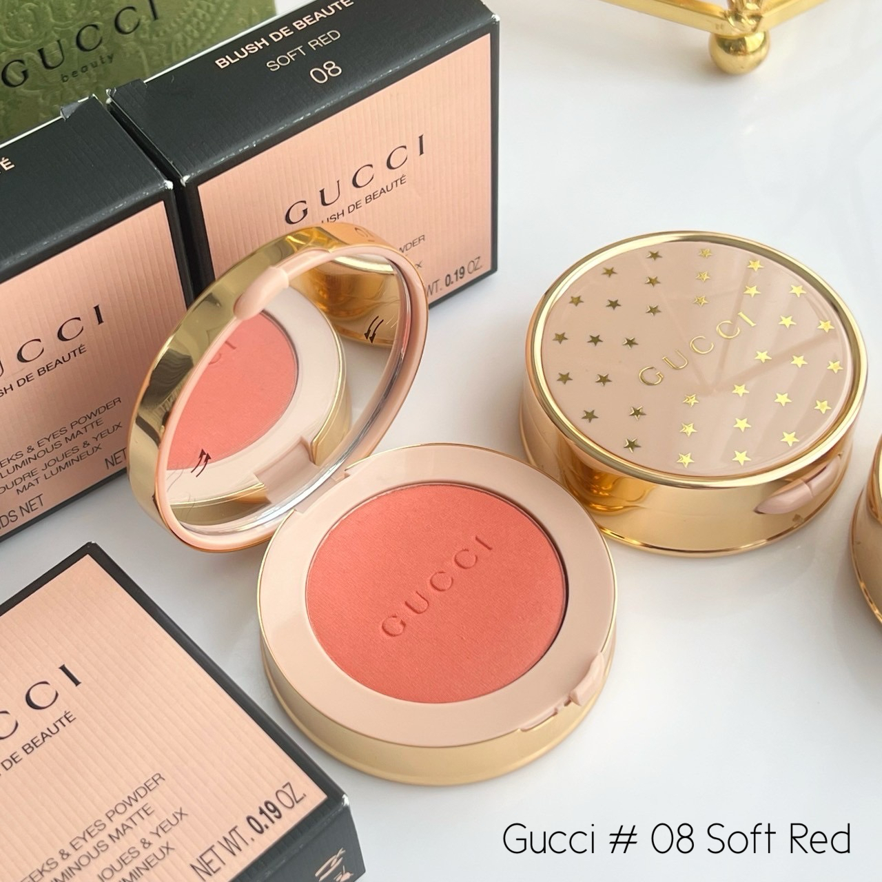 บลัชออน Gucci Blush De Beaute 5.5g # 08 Soft Red