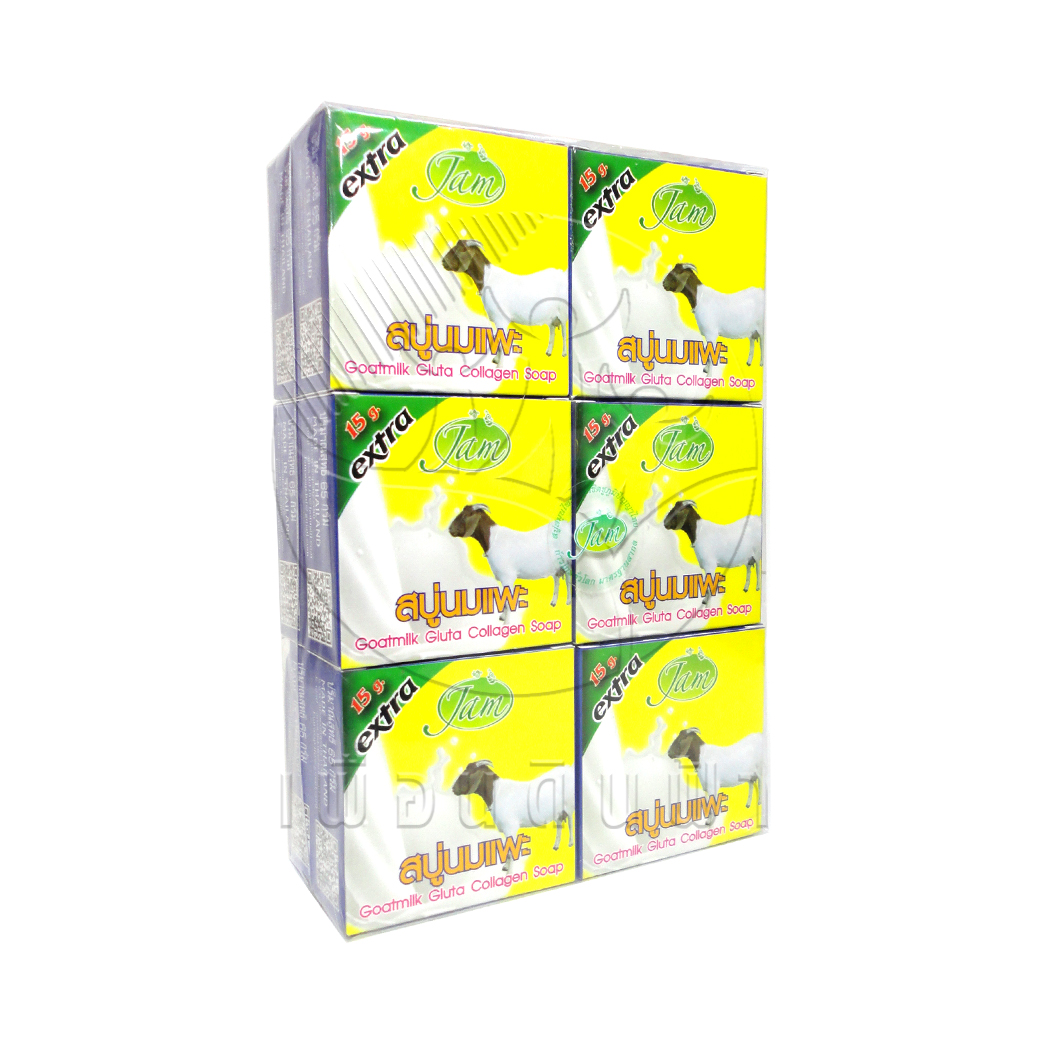 [JAM] สบู่แจม นมแพะคอลลาเจน (J003) แพ็ค12ก้อน 65g.