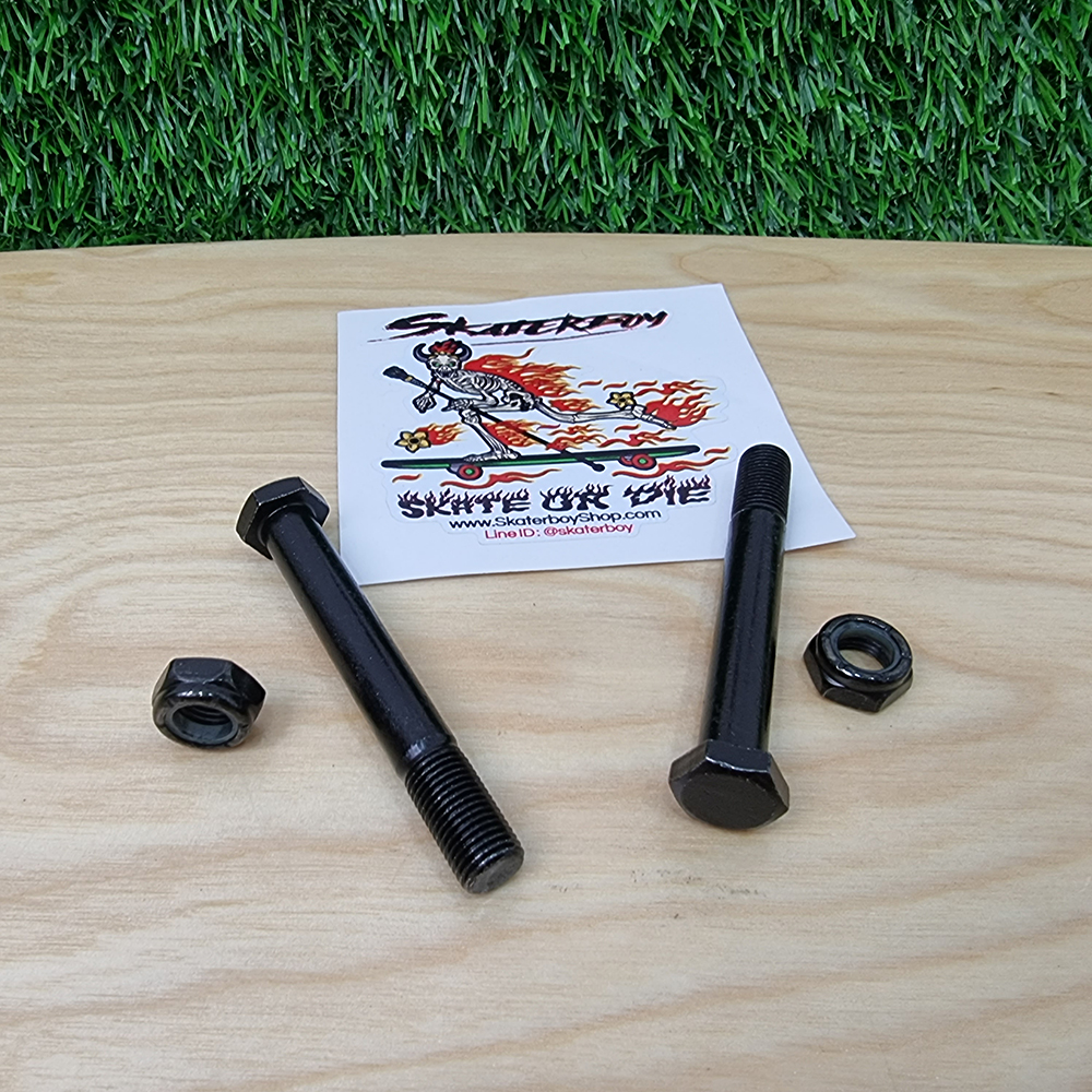 [0314] น็อต Kingpin CX4 ตัวผู้ ตัวเมีย แบบยาว เผื่อน็อตคลายหลุด สำหรับ Surf truck skateboard