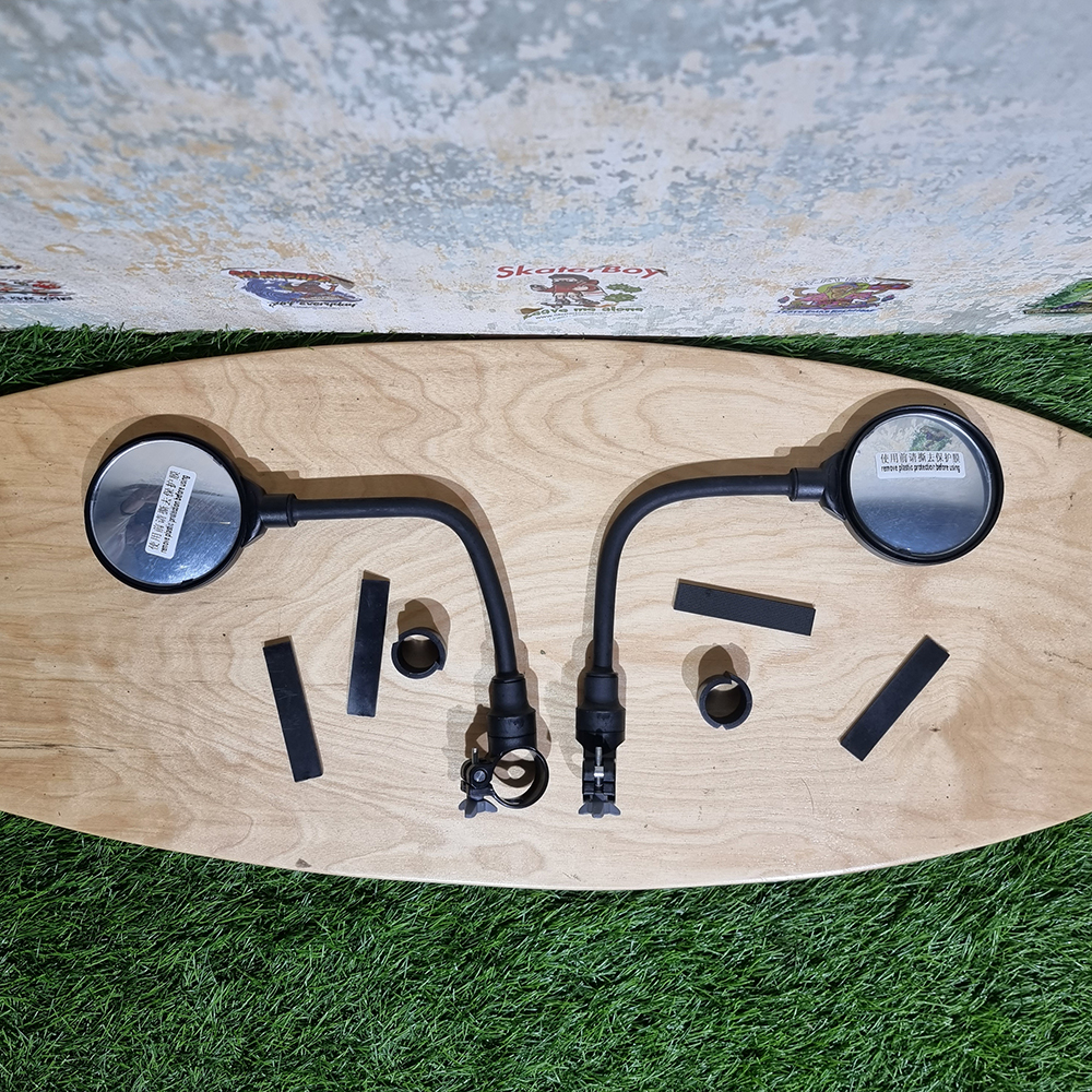 [0901] กระจกมองข้างจักรยาน ฐานหมุนได้ 360 กระจกปรับองศาได้ ดัดงอง่าย แข็งแรง