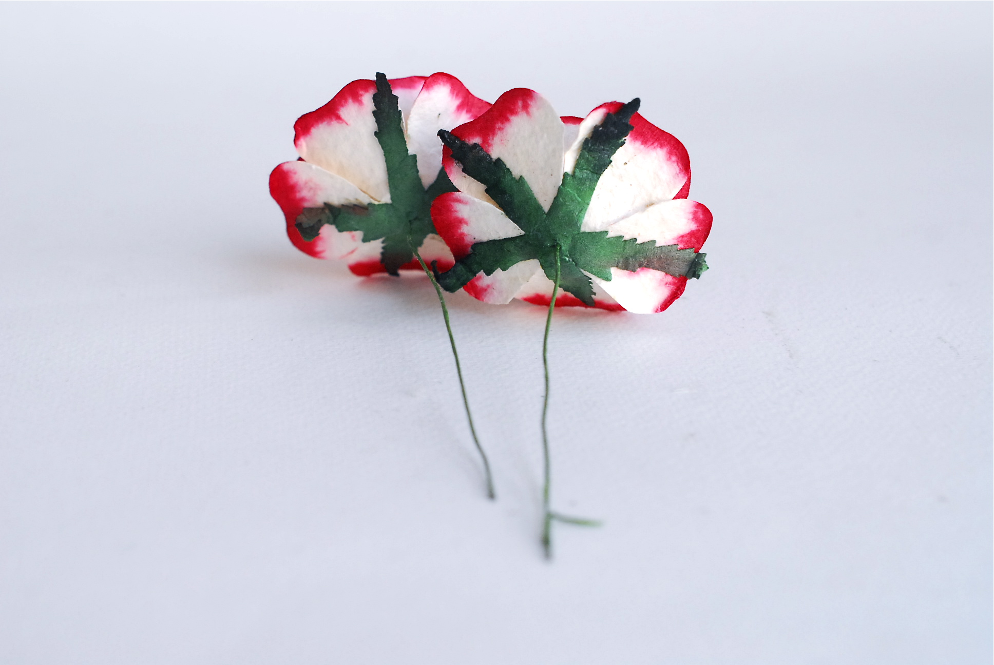 ดอกไม้กระดาษสา, สำหรับของชำร่วย, งานแต่งงาน, ดอกกุหลาบ PUL4-4 N ขนาด 4.5 cm. สีแดงปัด#507 สำเนา