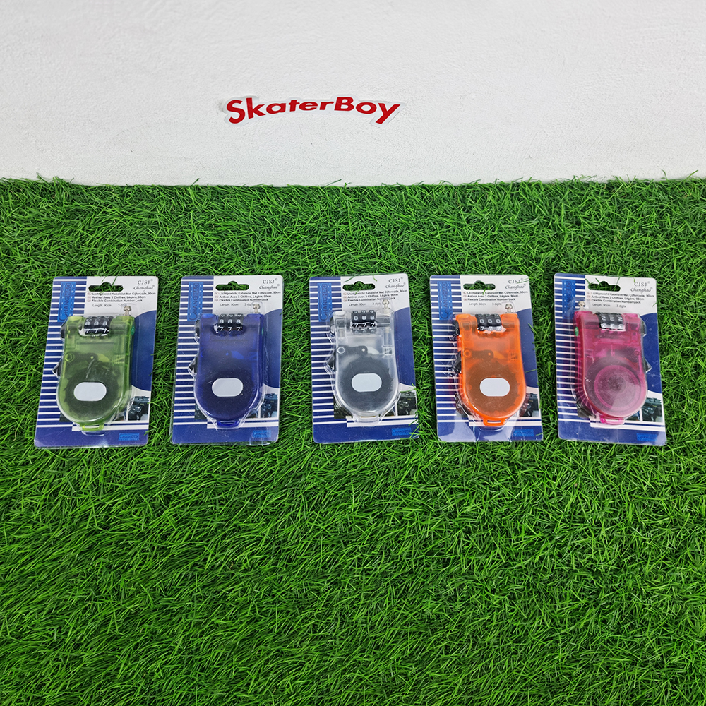 [0101] ลวดสลิง ล็อคกันขโมย ใส่รหัส3ตัว อุ่นใจเมื่อไกลบอร์ด มีให้เลือก 5สี