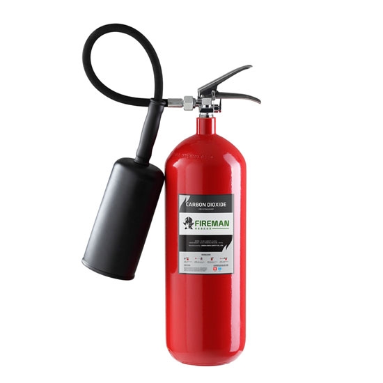 ถังดับเพลิงสีแดง ชนิดก๊าซคาร์บอนไดออกไซด์ (CO2) ขนาด 50 ปอนด์ ยี่ห้อ Fireman