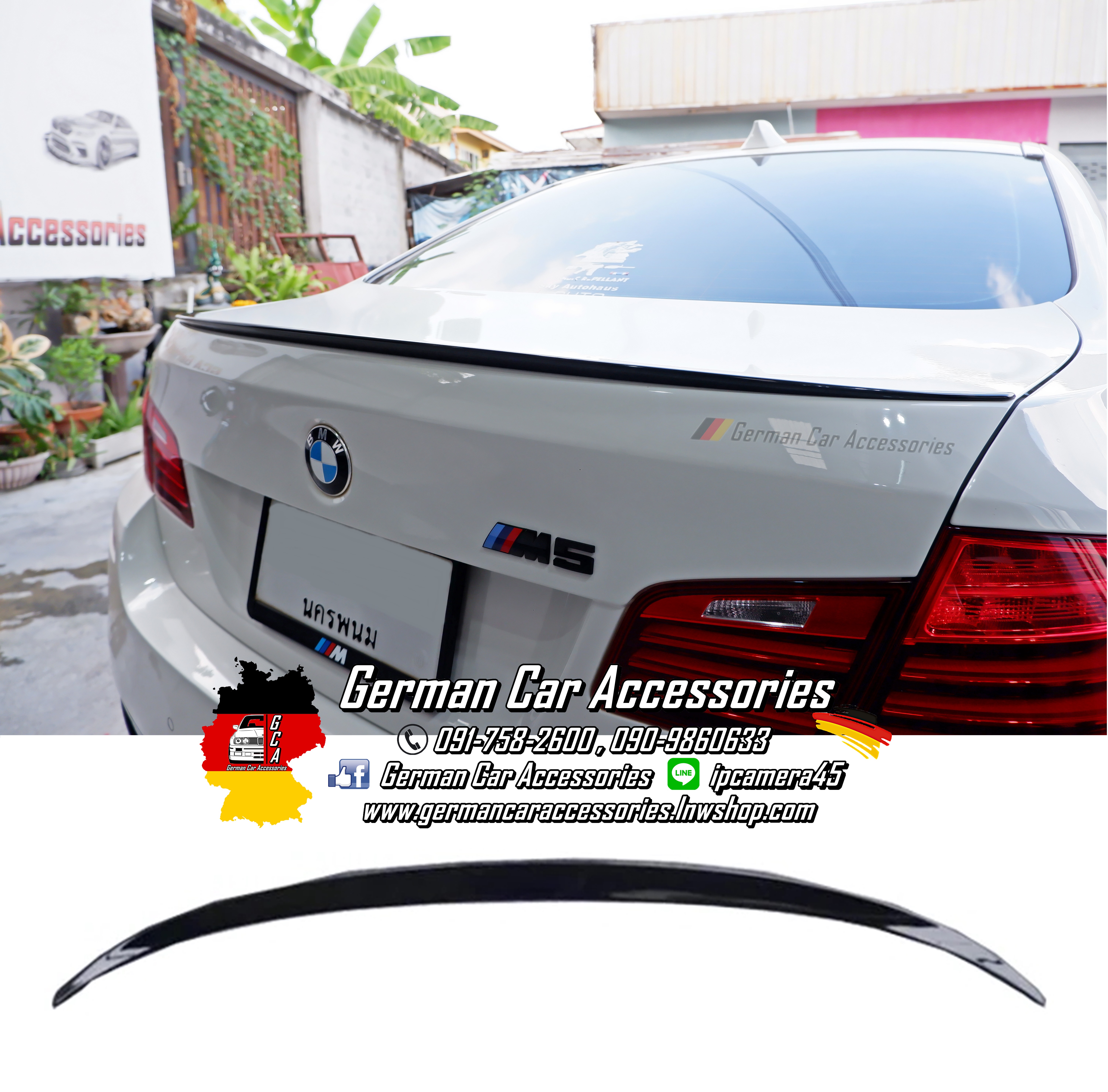 Spoiler สีดำเงา ทรงM5 BMW F10