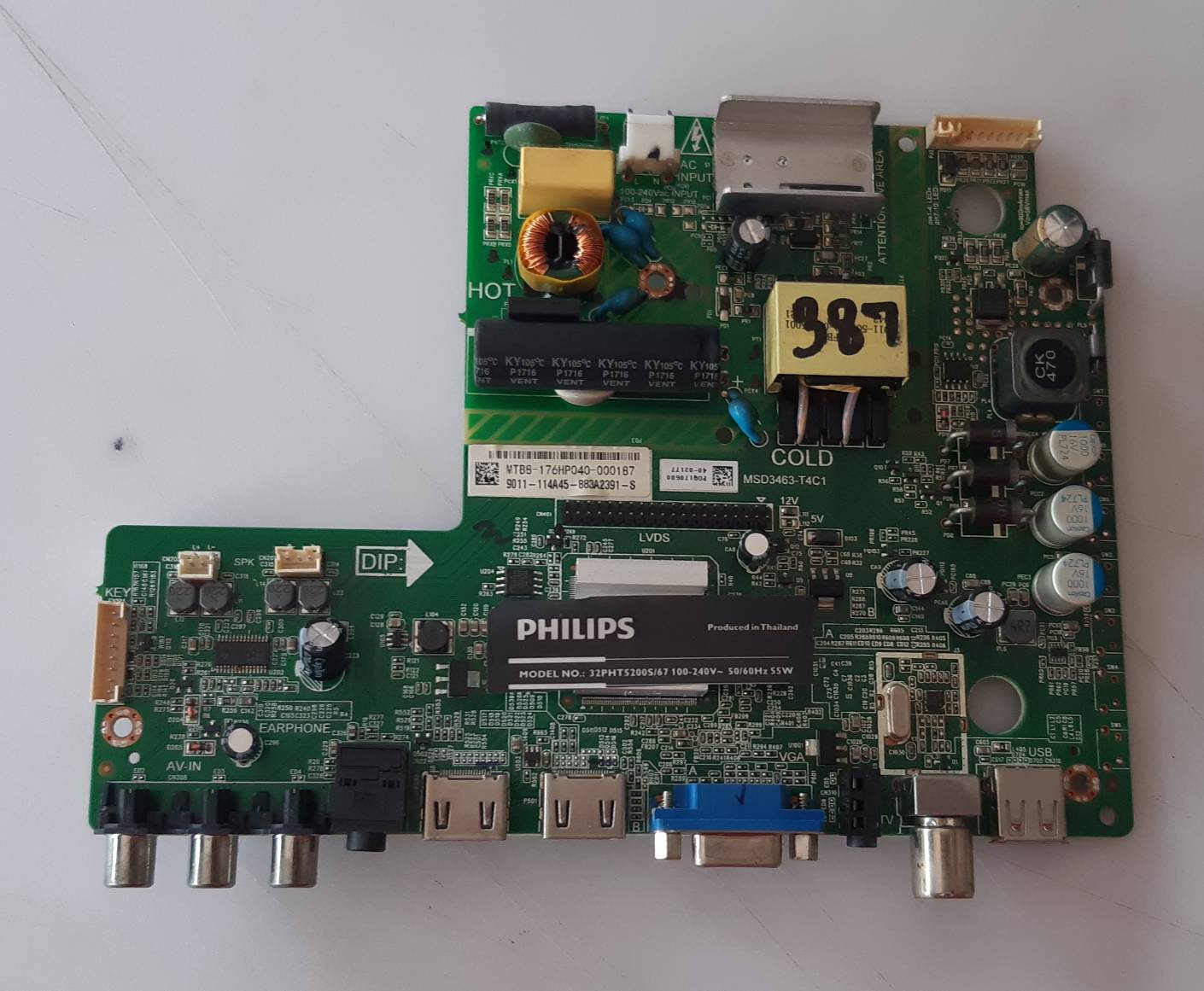 อันที่ 387 PHILIPS 32PHT5200S ซีสเตร็ม MSD3463-T4C1 ดีเทสแล้ว
