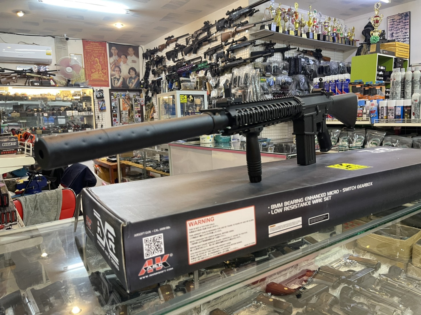 A&K SR25 ASSAULT RIFLE SERIES SR25 สีดำ