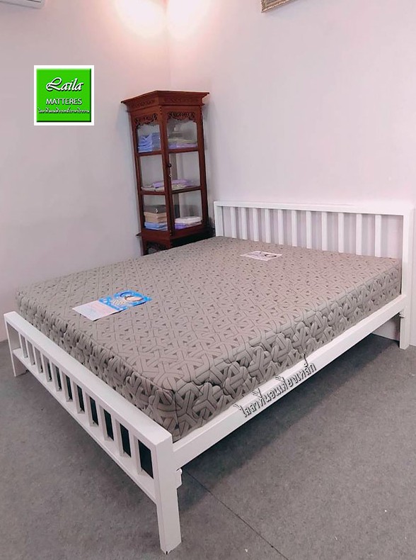 B-100 เตียงเหล็กชั้นเดียว 6 ฟุต สีขาว,สีดำ