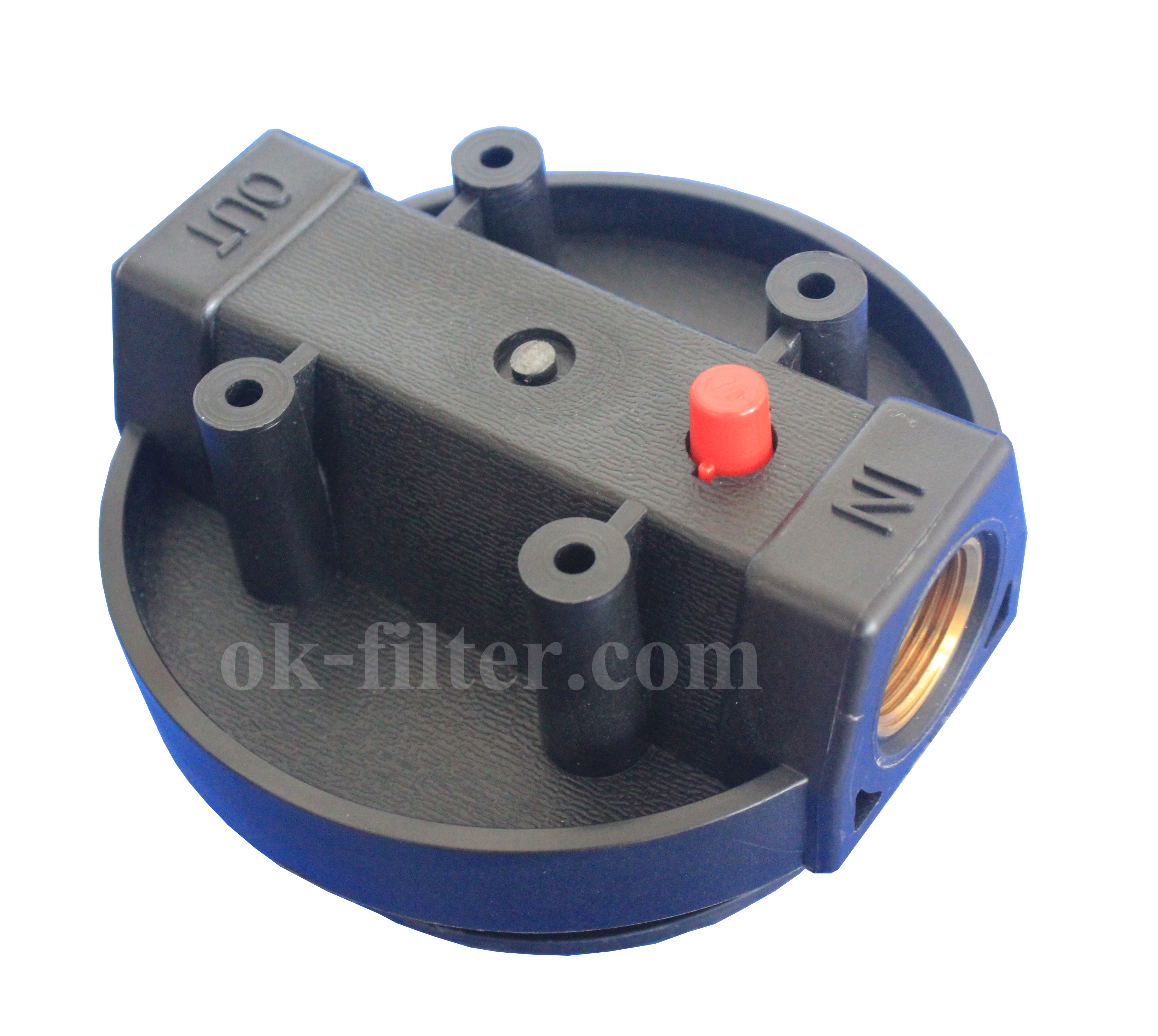 กระบอกกรองน้ำ Housing ทรงใหญ่ ใส 20 นิ้ว รูเกลียวทองเหลือง 4 หุน (ครบชุดไม่รวมไส้กรอง) Fast Flow