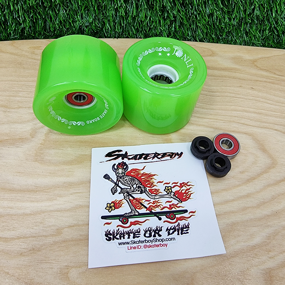 [0316][ลด50%] ล้อสเก็ตบอร์ด สีตามล้อไฟด้านในสีขาว 63x50mm 78A skateboard wheels