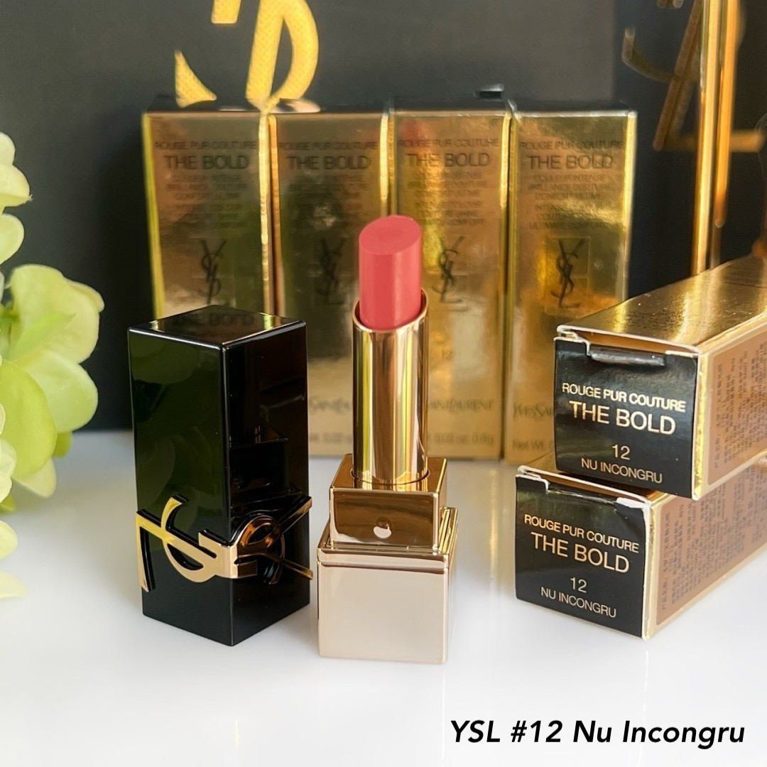 ลิปสติก YSL Rouge Pur Couture The Bold Lipstick 0.8g # No.12 Nu Incongru