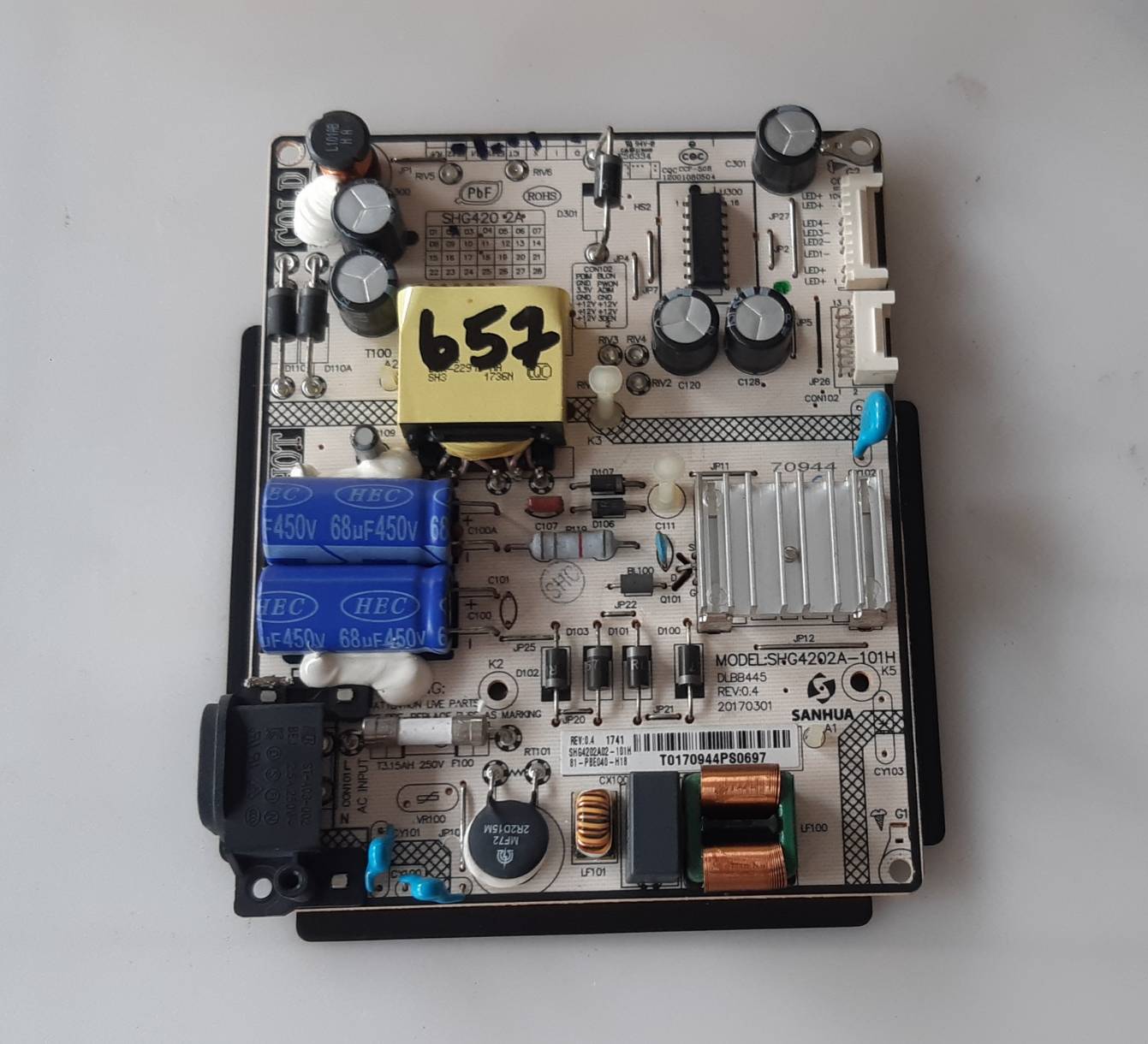 อันที่ 657 TCL 43P2US ซัฟฟลาย SHG4202A-101H DLBB445 ดีเทสแล้ว