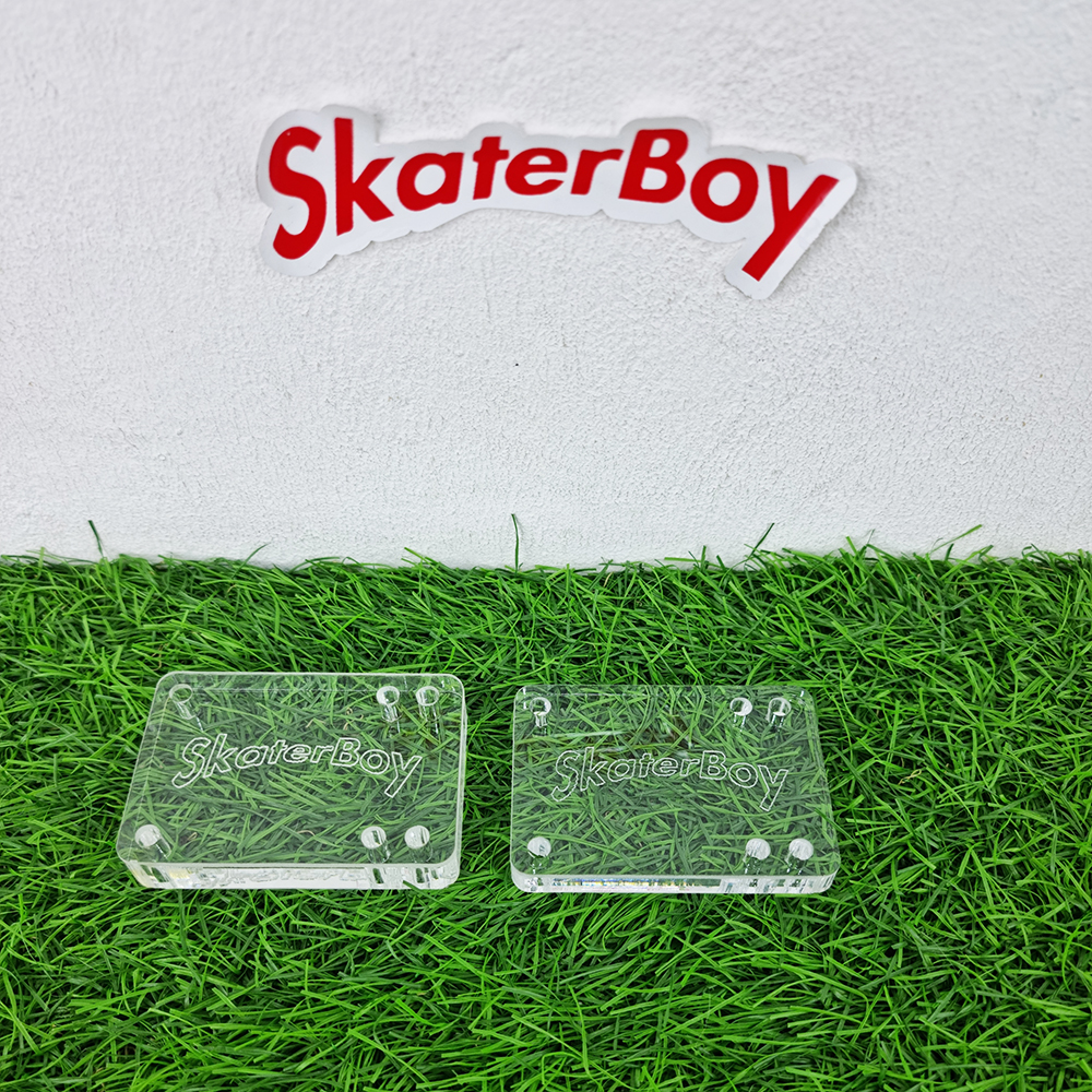 [0311] อคิลิคใสรองทรัค surf skate หนา 10mm 15mm เพิ่มความสูงกันล้อกัดบอร์ด