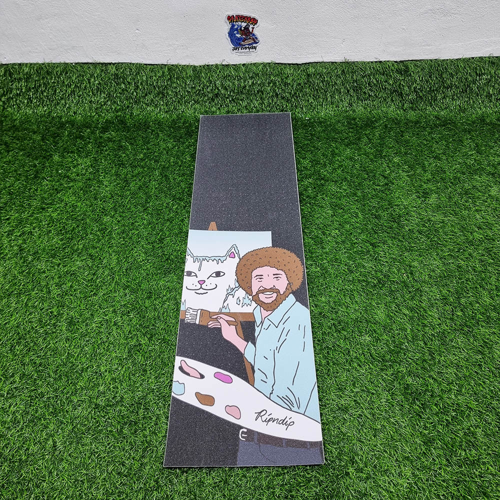 [0304] สติ๊กเกอร์กระดาษทราย ลายแมวฟรุ้งฟริ้ง ขนาด 83x24cm street skateboard Grip tape