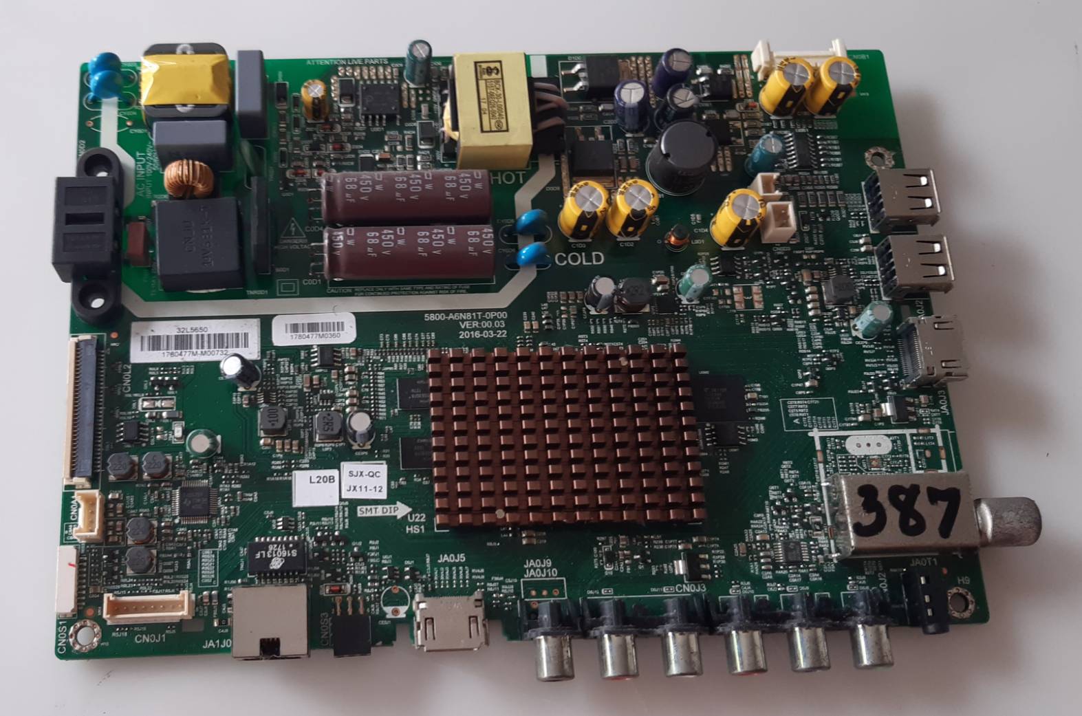 อันที่ 387 TOSHIBA 32L5650VT ซีสเตร็ม 5800-A6N81T-0P00 ดีเทสแล้ว