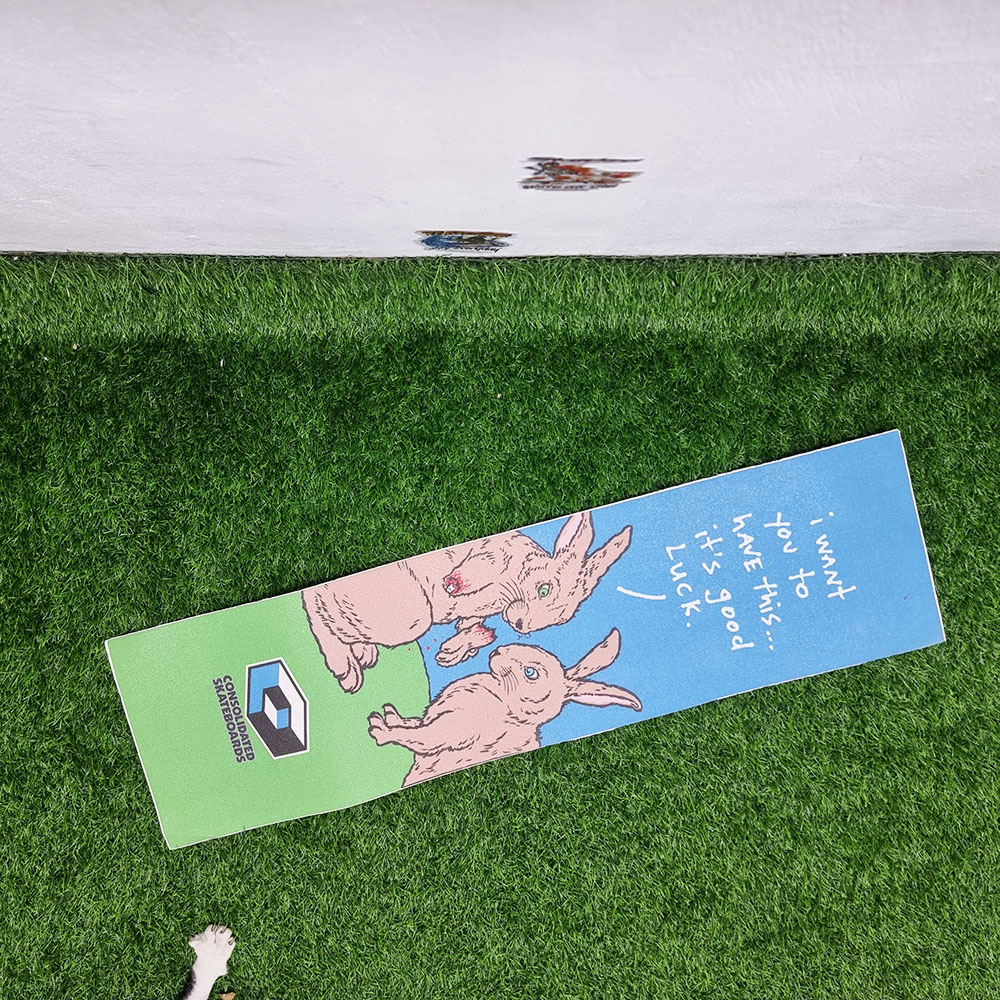 [0304] สติ๊กเกอร์กระดาษทราย ลายเห็ด กระโหลก ขนาด 83x24cm street skateboard Grip tape