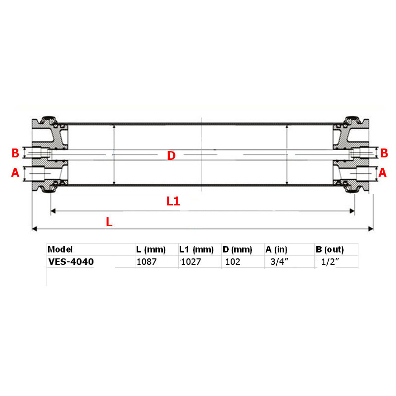 กระบอกเปล่าใส่ไส้กรอง RO Vessel 4"x40" RO 4040 Membrane Housing Stainless (ราคารวมค่าขนส่ง NIM Express)