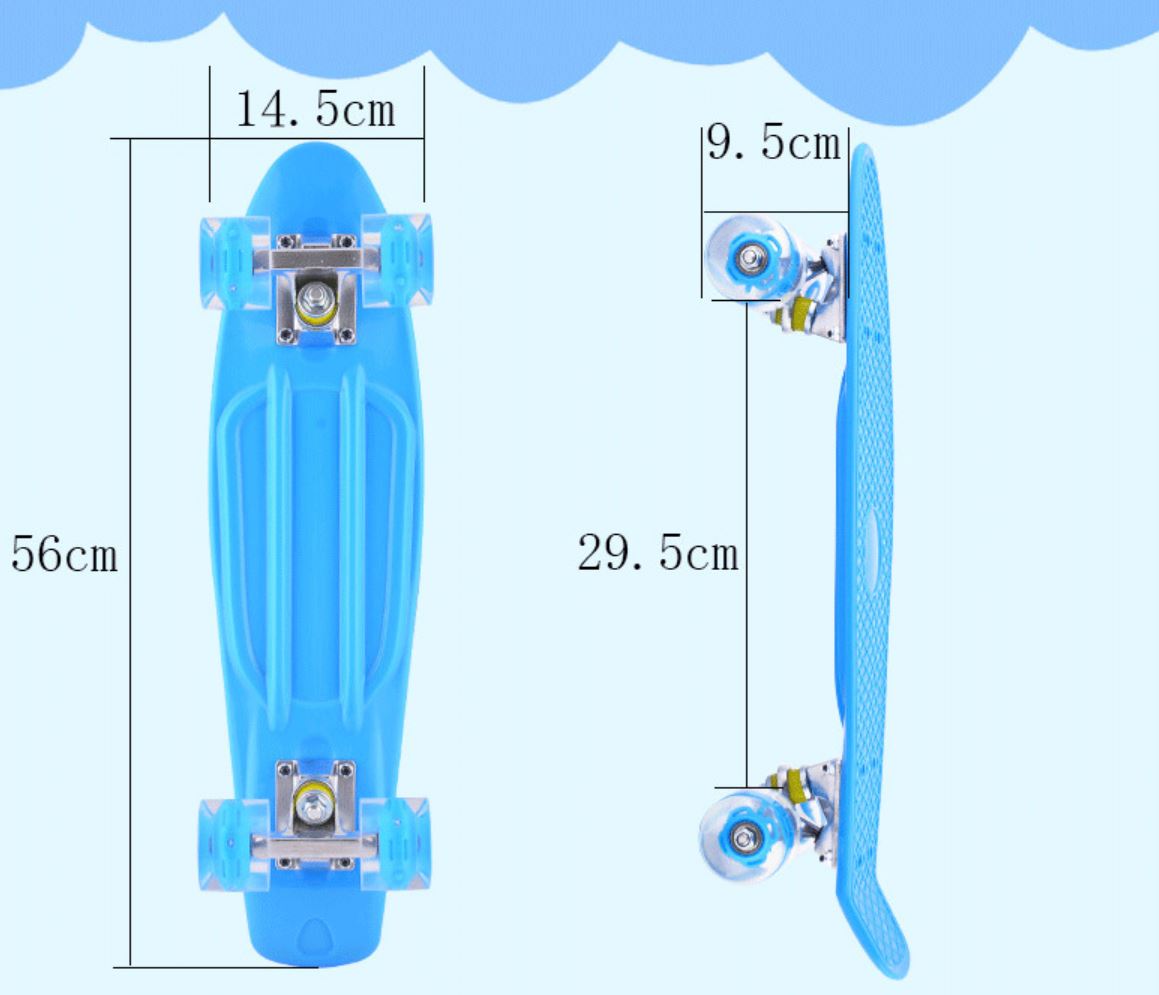 0202 Kid Skateboard ทรงเพนนี ล้อมีไฟ เลือกได้8สี น้ำหนักไม่เกิน 100kg