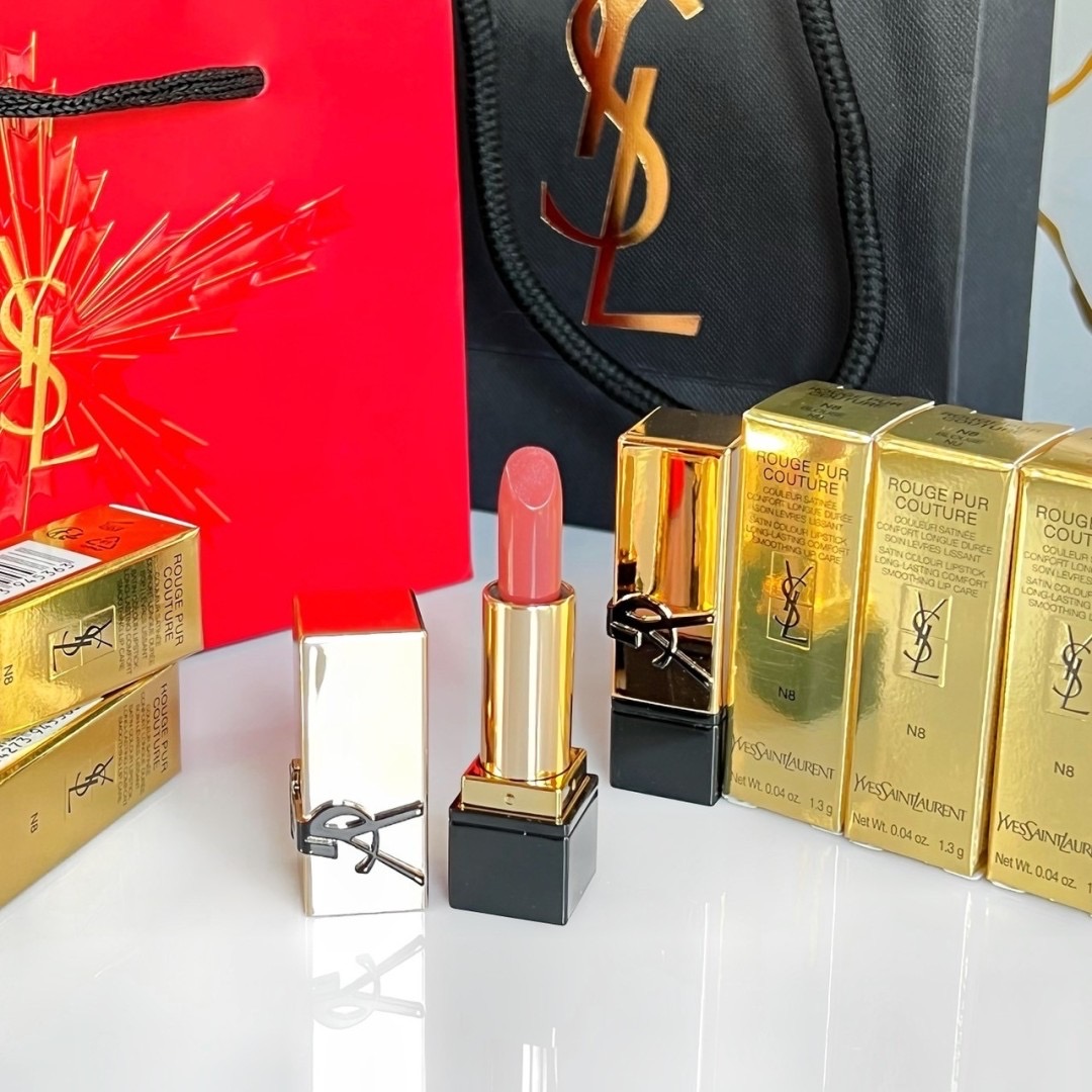 ลิปสติก YSL Rouge Pur Couture Lipstick 1.3g # N8 Blouse Nu