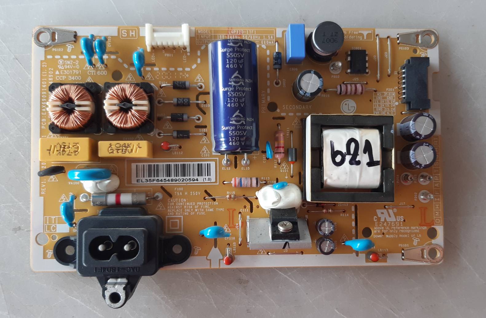 อันที่ 621 LG 32LM630B ซัฟฟลาย EAX69091401 ดีเทสแล้ว