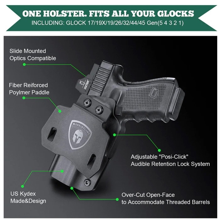ซองพกนอก KYDEX Warriorland Glock 19 Gen1-5 (K0800)