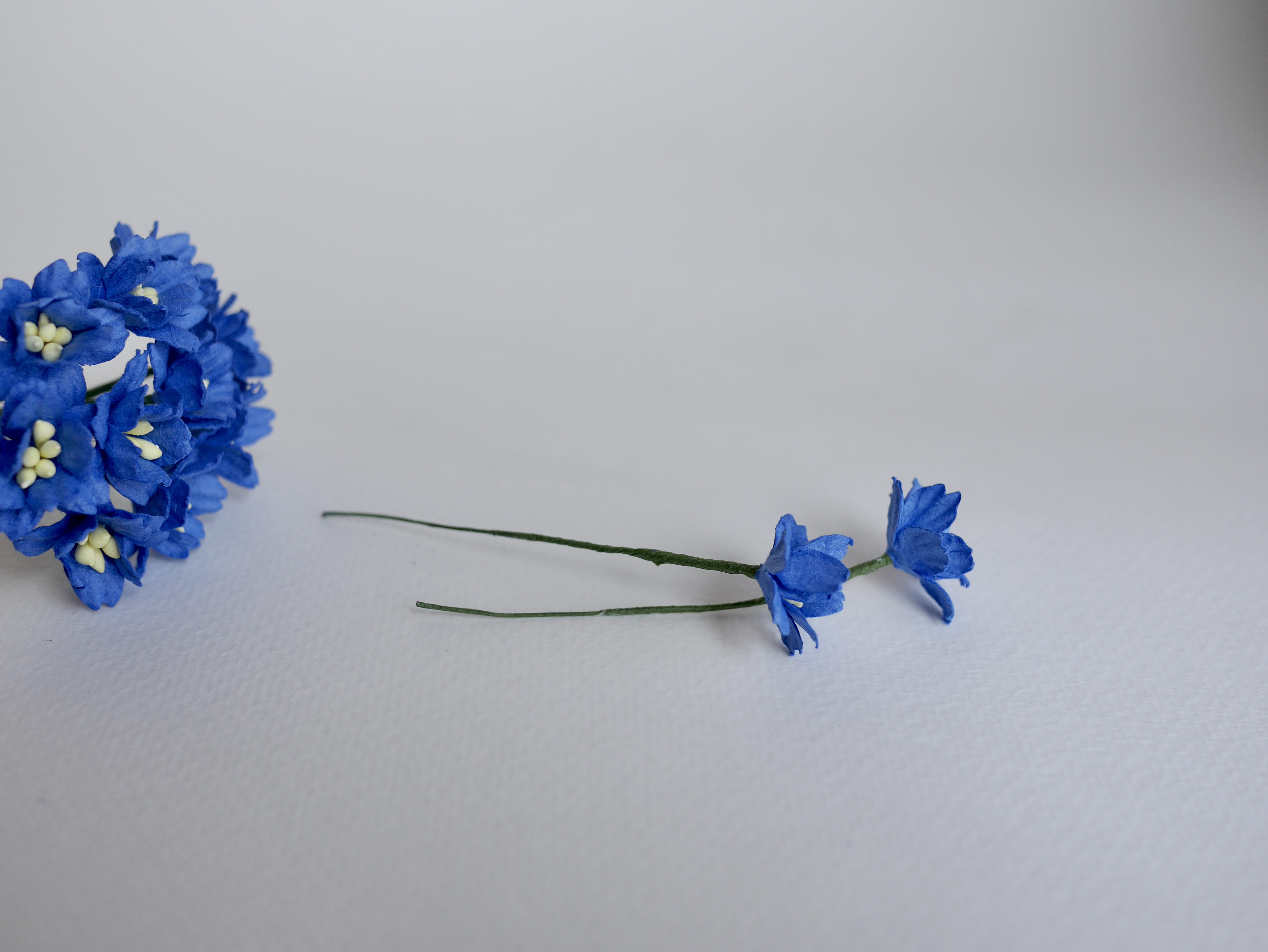 ดอกไม้กระดาษสา ดอกซากุระกระดาษ ขนาดเล็ก ดอกไม้กระดาษสาราคาส่ง ดอกไม้กระดาษสำหรับตกแต่งของชำร่วย งานแต่งงาน ทำช่อดอกไม้ติดอกเจ้าบ่าว ข้อมือดอกไม้เจ้าสาว ขนาด2.0 cm. 50 ดอก สีน้ำเงินน้ำทะเล Paper flowers supplies: DIY wedding tools small Cherry blossom