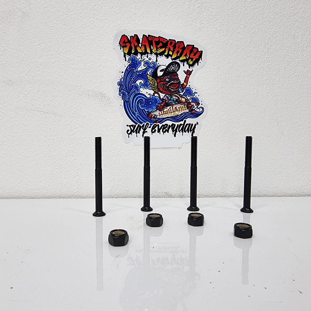 [0309] Black truck mounting nuts, length 25 27 28 30 35 40 53 mm, male and female, 1 pair, exactly for skateboard models.