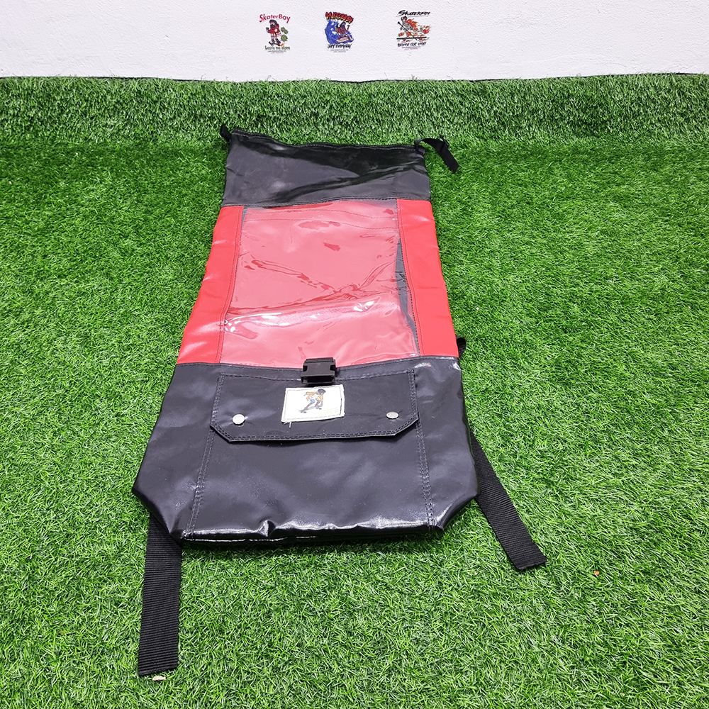[0319] กระเป๋าสะพายหลัง ใสโชลายบอร์ด Surf skate 32" [ThaiHandMade] กันน้ำ พับเก็บง่าย