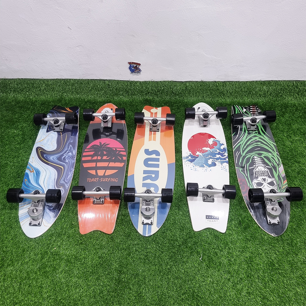 0201 Surf skate custom บอร์ด32นิ้ว แนะนำ สูง160-170cm เซิร์ฟ สเก็ตบอร์ด พร้อมเล่น หลายแบบ