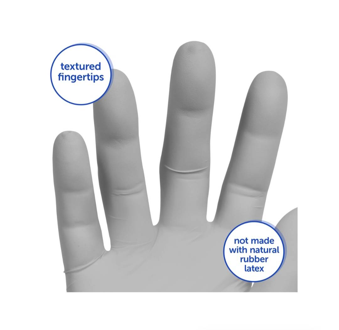 [ยกลัง 10 กล่อง] SIL40 ถุงมือไนไตรซิลเวอร์ ยาว 9.5 นิ้ว หนา 3 มิล หนัก 3.5-4 กรัม (100ชิ้น/กล่อง) แบรนด์ ดูราเซฟ