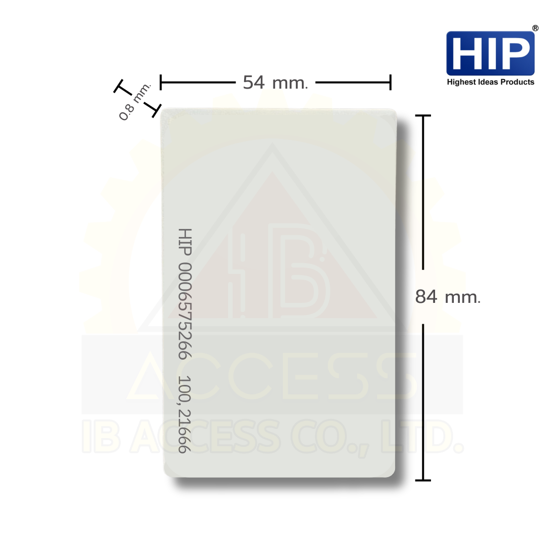 บัตรคีย์การ์ด Proximity Card แบบบาง 0.8 mm. ยี่ห้อ HIP (เรียงเลข)